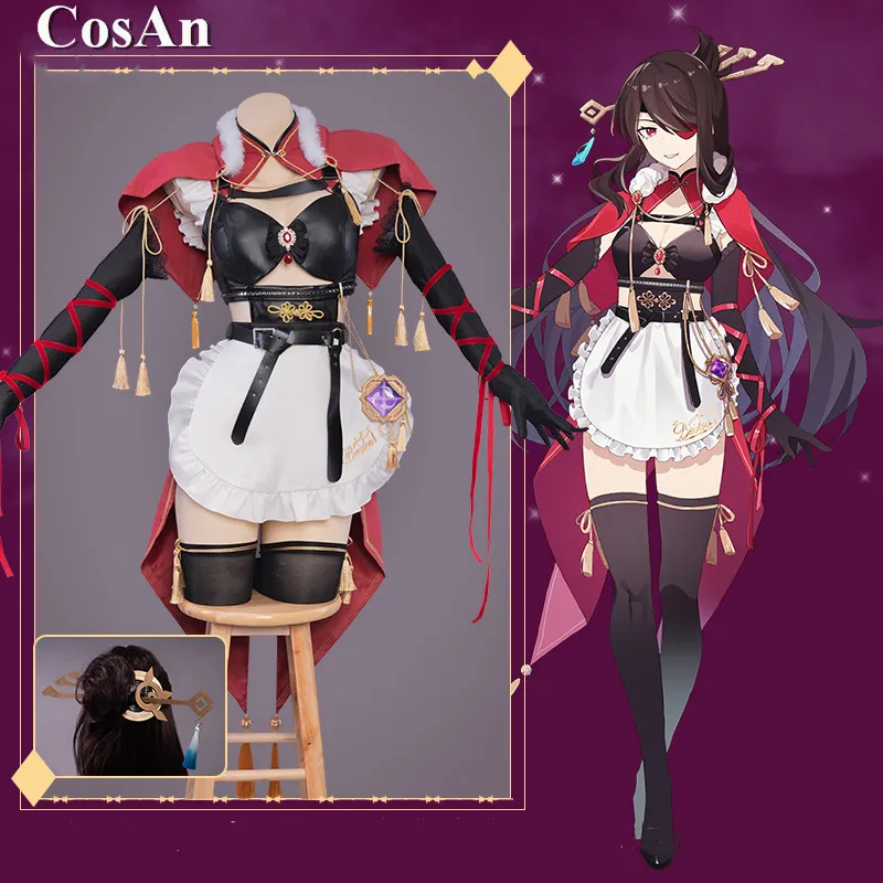 

CosAn Hot Game Genshin Impact Beidou Cosplay Costume Sweet Lovely Maid Outfit Female Activity Party Role Play Clothing S-3XL