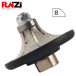 Raizi Diamond Profile Grinding Wheel Demi bullnose for Granite Marble 5/10/13/20/25/30mm Vacuum Brazed Profiling Router Bits
