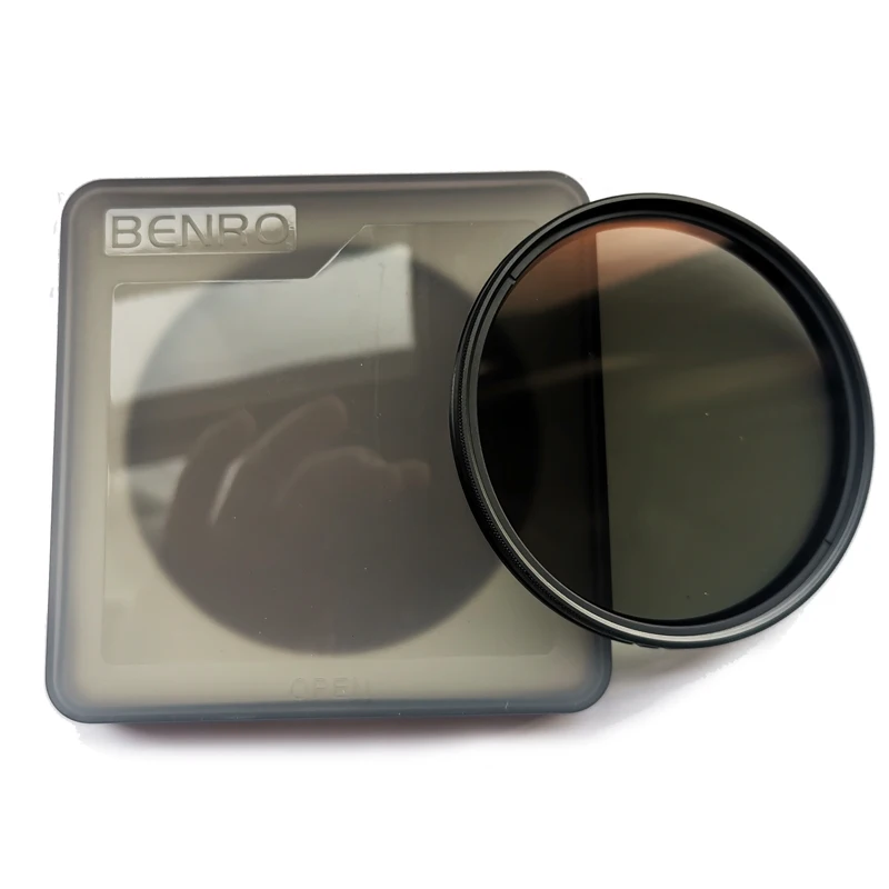 Benro 67 72 77 82mm SHD NDX HD ND2-ND500 / ND0.6-2.7 (1-9 Stops) Adjustable Round Glass Filter Variable Neutral for Camera Lens