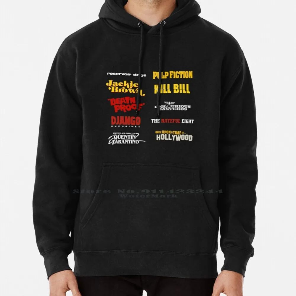 Quentin Tarantino / Filmography Hoodie Sweater 6xl Cotton Quentin Tarantino Filmography Reservoir Dogs Jackie Brown Pulp