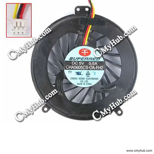 

New For Fujitsu Lifebook A530 AH530 For Superred CHA5605CS-OA-FH2 DC 5V 0.5A 3Wire 3Pin CPU Cooling Fan