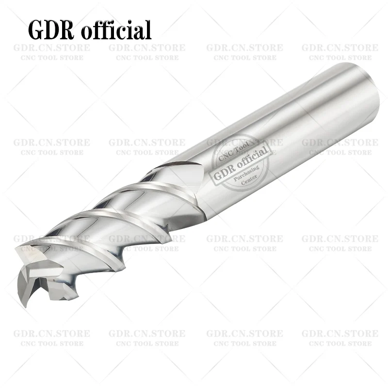 Aluminum Milling Cutter Flat Endmills Carbide Milling Cutter 3 Flutes Tungsten End Mill  Tool End Mills HSS Metal Cutter