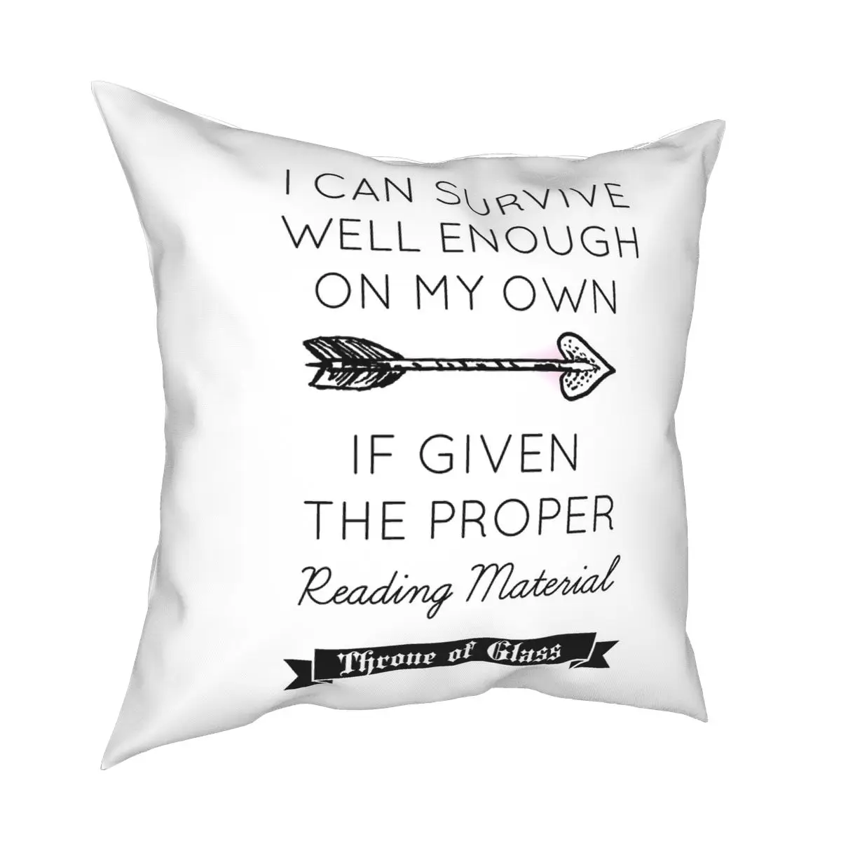 Throne Of Glass Quote Square Pillowcase Polyester Pattern Decorative for Sofa Cushion Cover 18