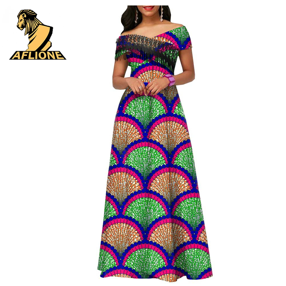 Women's Dress African Clothing For Women Ankara Style Floor Length Plus Size sexy Ladies Summer Spring 2021 Wax Pure Cotton