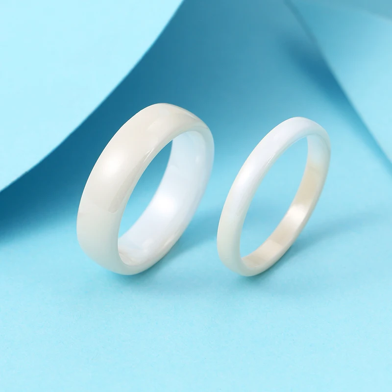 New Design Ceramic Rings Smooth Ceramic Inter-color Ring Fashion Handmade Healthy Ceramic Wedding Jewelry Love Ring for Women