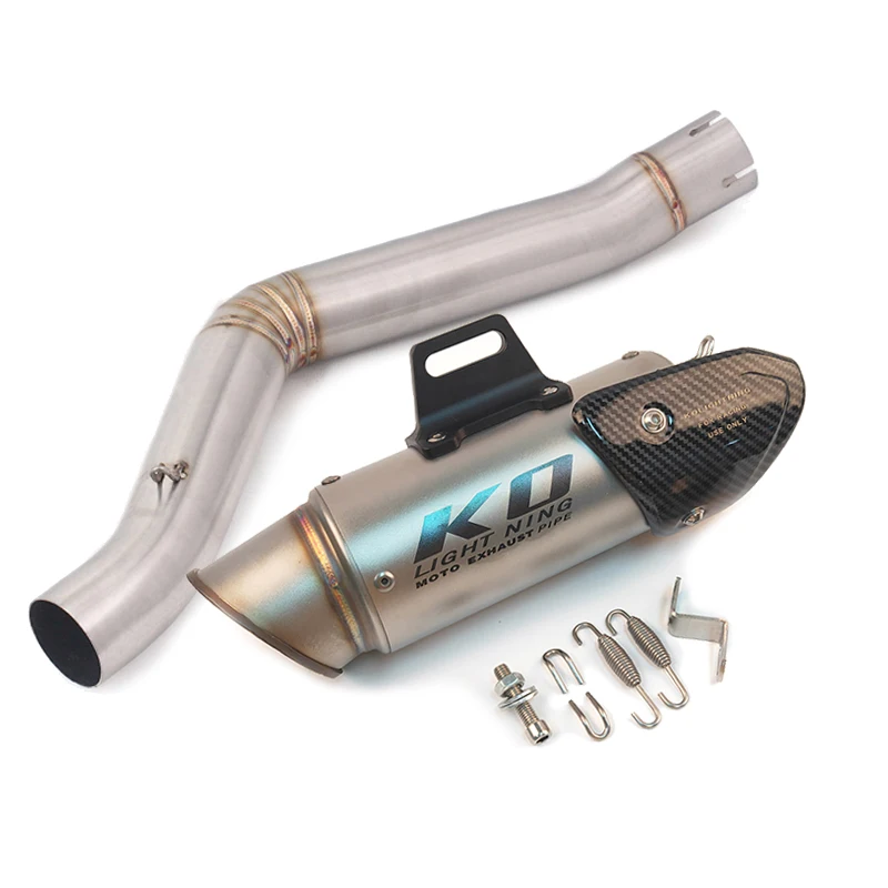 

For Benelli Leoncino 500 Mid Link Pipe Connect 51mm Exhaust Tips Muffler Motorcycle Tail Escape Stainless Steel