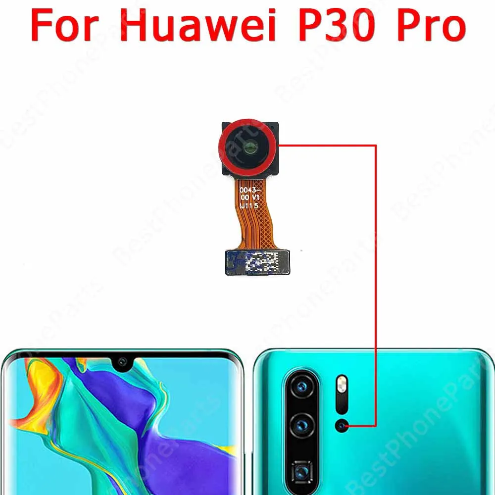 For Huawei P30 Pro P30Pro Front Rear View Back Camera Frontal Main Facing Small Camera Module Flex Replacement Parts