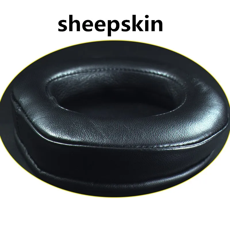 Substituição da pele de carneiro earpads espuma memória para denon AH-D600 ahd7100 fones de ouvido almofada capa travesseiro alta qualidade proteína couro