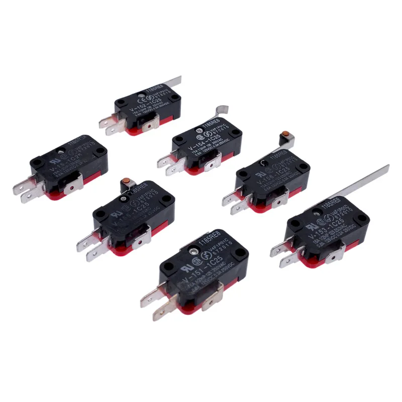 10pcs Mini limit switch travel switch roller arc lever snap action push microswitches 125V NO NC