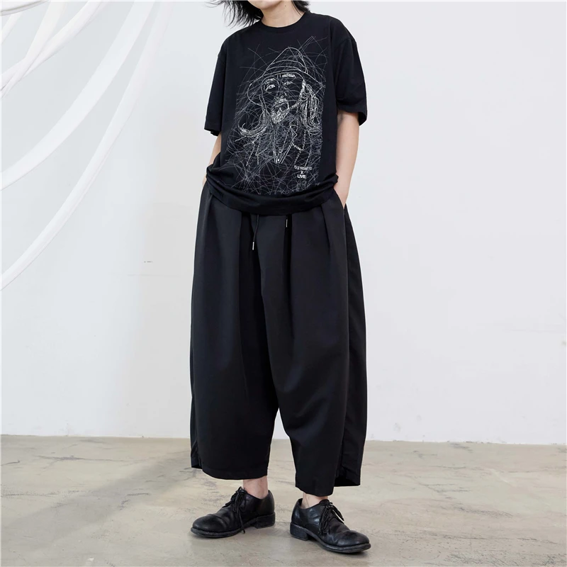 Ladies Casual Pants Wide Leg Pants Straight Pants Spring And Autumn New Brunet Lazy Wind Loose Hanging Gear Design Pants