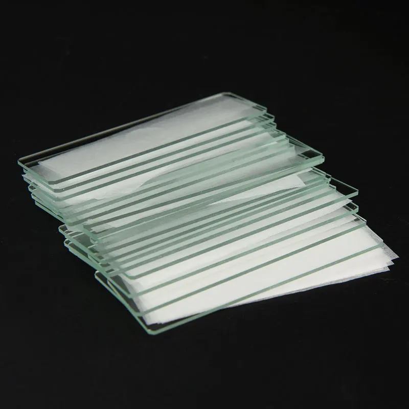50PCS 25.4X76.2 มม.กล้องจุลทรรศน์สไลด์แก้วเปล่าสไลด์แก้ว