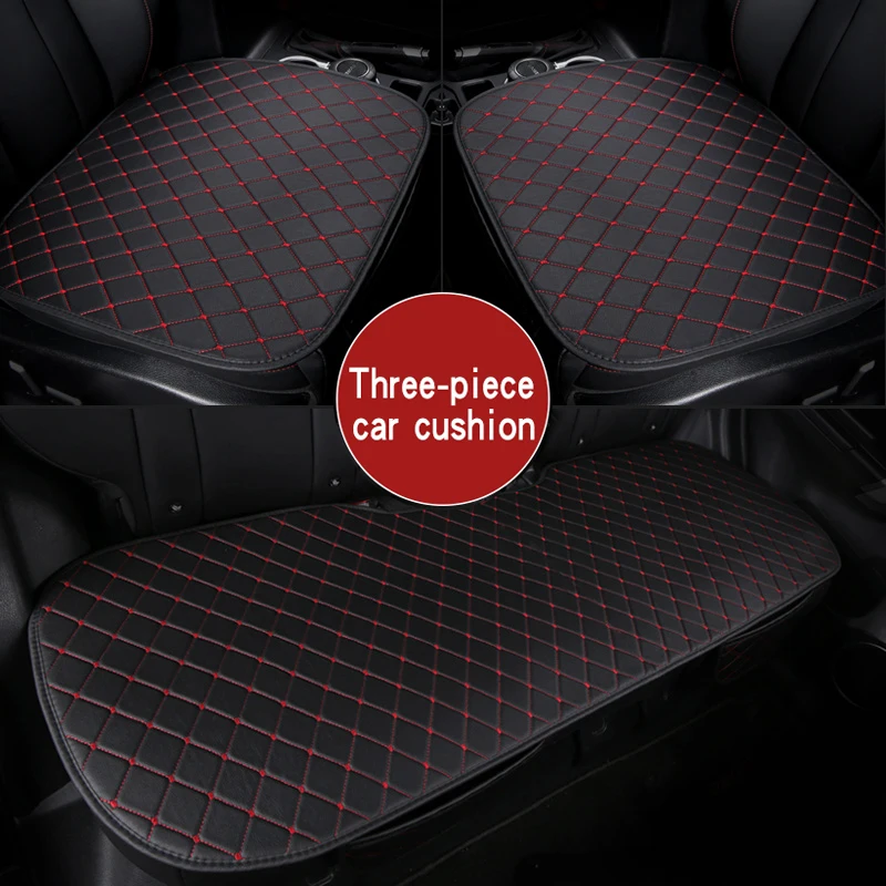 Universal Leather Car Seat Cover Cushion Front Rear Backseat Seat Cover Auto Chair Seat Protector Mat Pad Interior Accessories