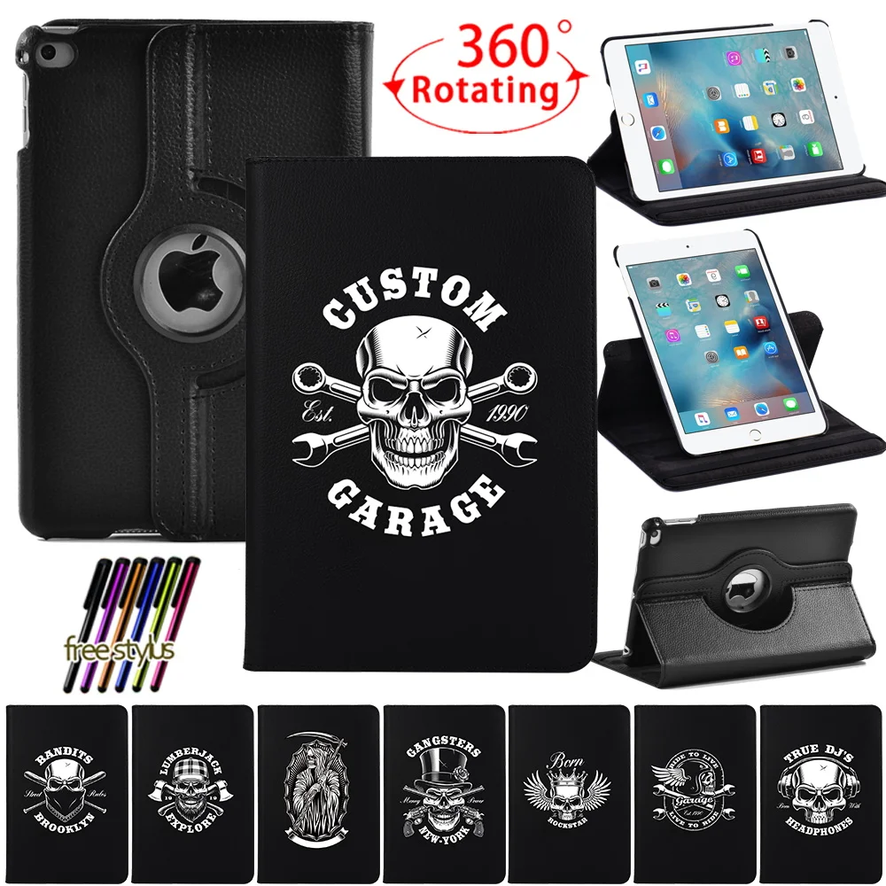 

Leather Tablet 360 Rotating Case for Apple IPad Mini 4/5 7.9 Inch Automatic Wake-Up Stand Cover +Free Pen