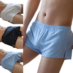 Soutong Men Underpants Print Wide Waistband Comfy Elastic Waist Loose Boxer Underwear Plus Size Men's Panties