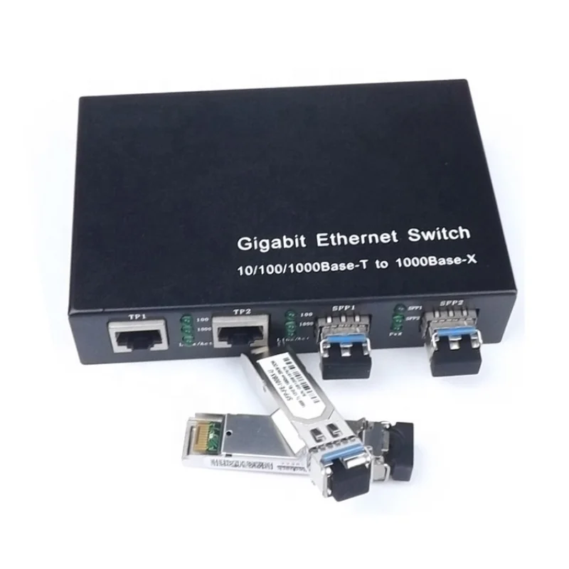 

gigabit fiber optic media converter,2SFP 2ethernet ports optic fiber switch
