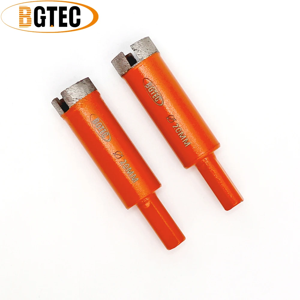 BGTEC 2 قطعة قطر 20 مللي متر الماس ملحومة الحفر الأساسية بت (الرطب) M14 الموضوع للحفر الجرانيت و الرخام هول المنشار