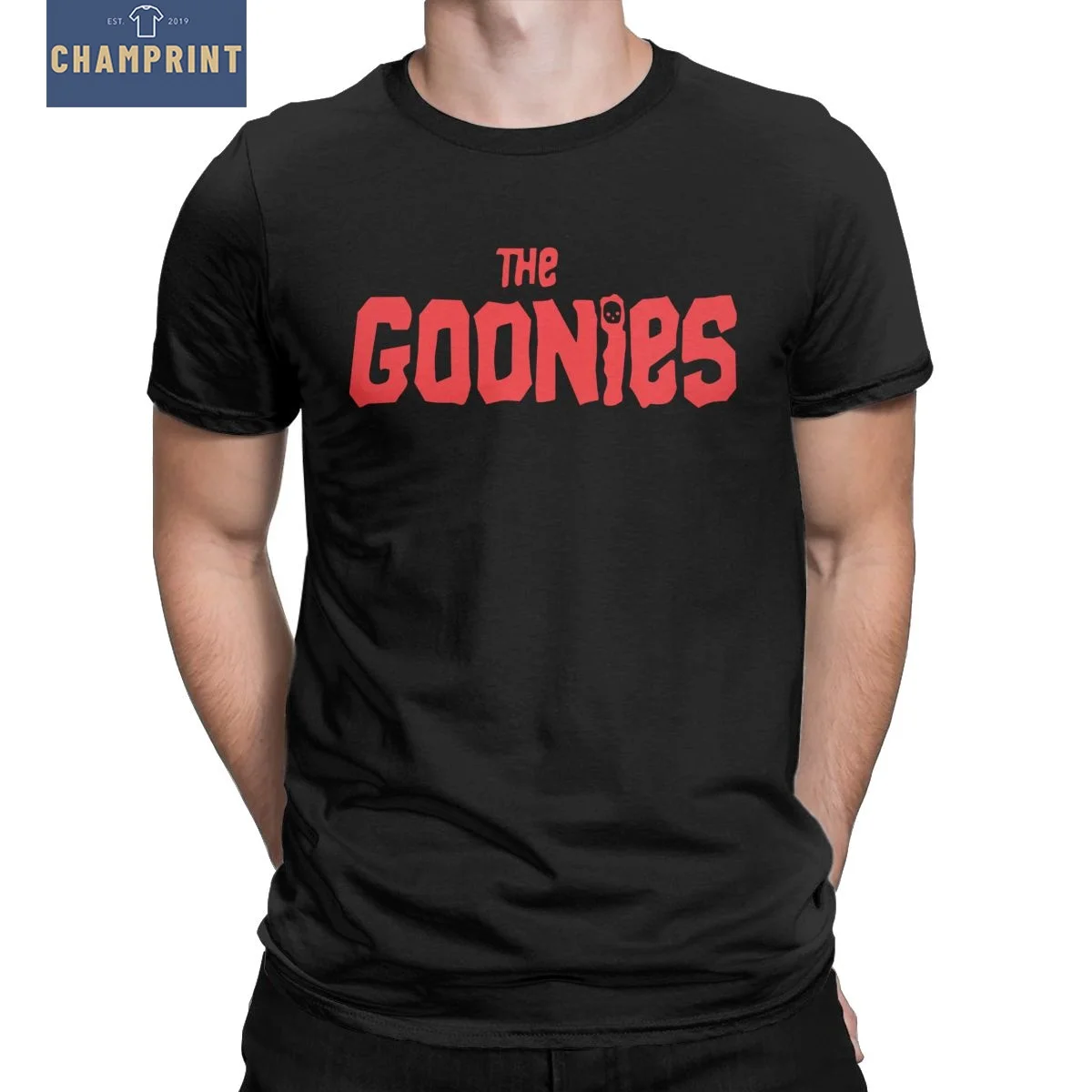 Men\'s The Goonies T Shirts Movie Never Say Die 100% Cotton Tops Crazy Short Sleeve Crewneck Tees Gift T-Shirt