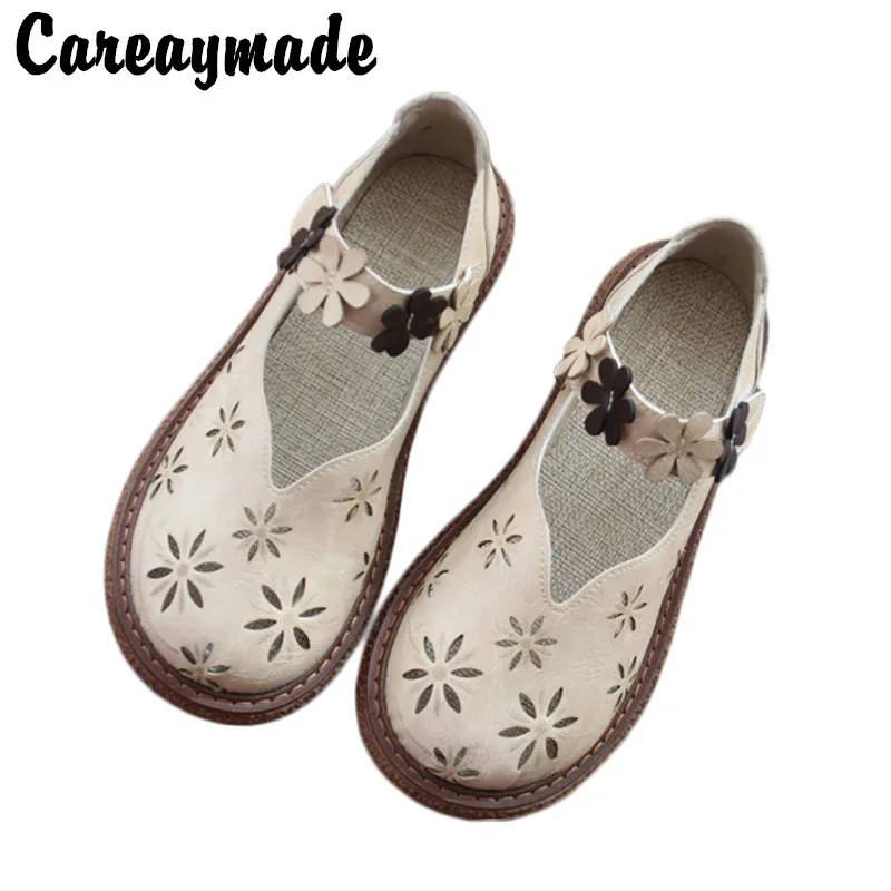 Careaymade-buty w stylu Retro buty na platformie duża główka buty dla lalek lato Mori wygodne buty damskie artystyczne buty jednoosobowe