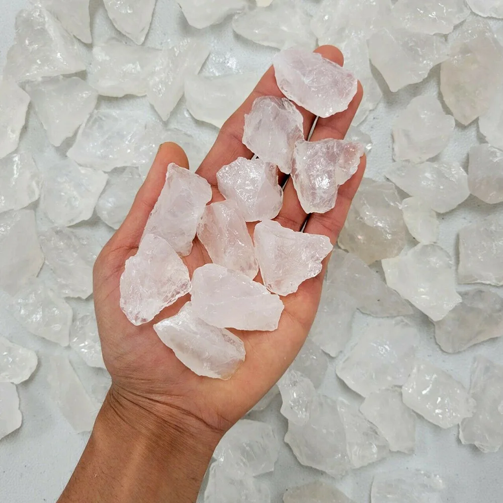 Natural White Quartz Crystal Bulk Rough Gemstones Healing Crystals