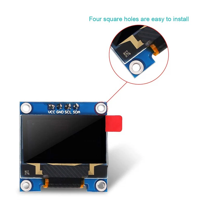 0.96’’ OLED Display Module128x64 Pixel LCD SSD1306 Driver Board I2C Serial IIC Chip 4 Pin Display Board For Raspberry Pi