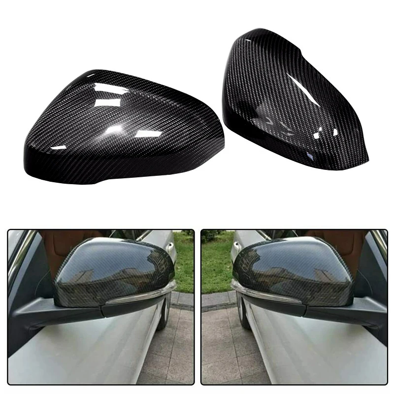 

1Pair Carbon Fiber Side Mirror Covers Caps Shell Housing Fit for Volvo S60 V60 V40 2011 2012 2013 2014 2015 2016 2017