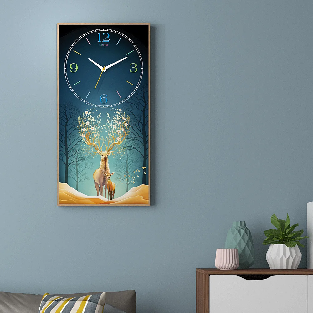 

Decorative painting creative wall clock Nordic living room modern simple personality clock wall Watch