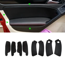 For VW Golf 6 2010 2011 2012 2013 4pcs Car Door Armrest Panel Microfiber Leather Protection Cover Trim