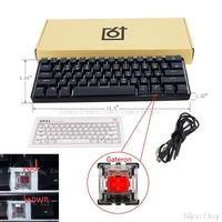 SK61 GK61 61 Key USB Wired LED Backlit Axis Gaming Mechanical Keyboard For Desktop Ju16 20 Dropship