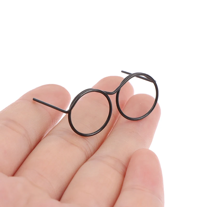 5PCS Great Collection Fashion Round Frame Lensless Retro Doll Glasses For Doll