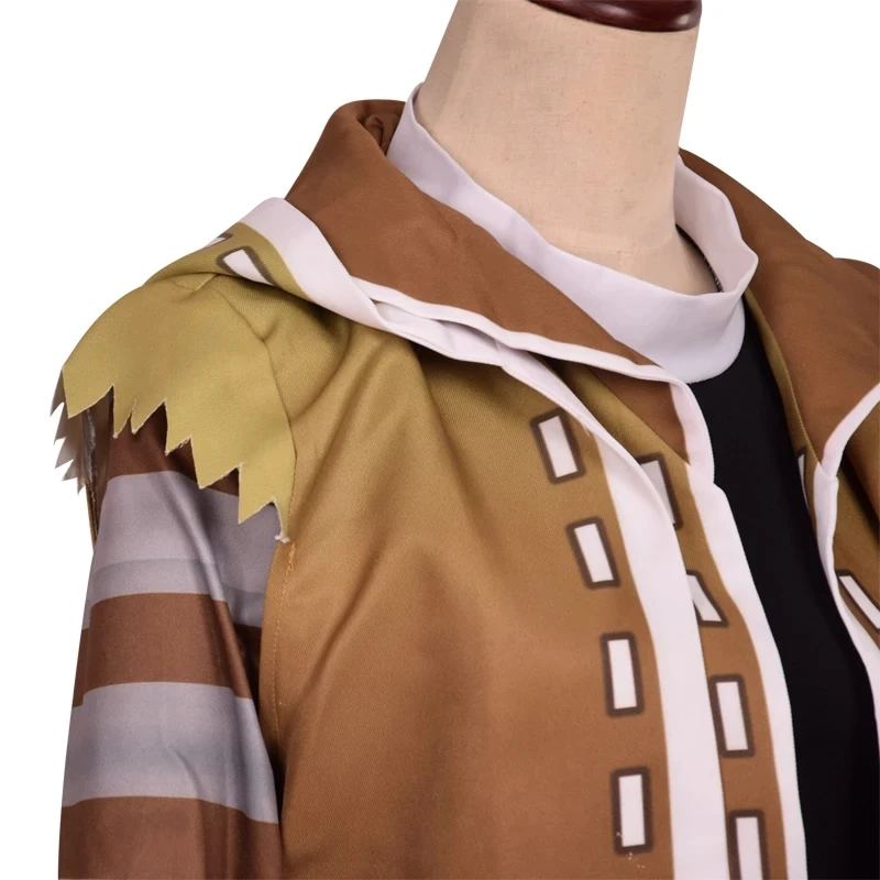 Anime Identity V Naib Subedar Assassin Cloak Skin Leather Gothic Uniform Cosplay Costume Clothes With buttonholes For Halloween