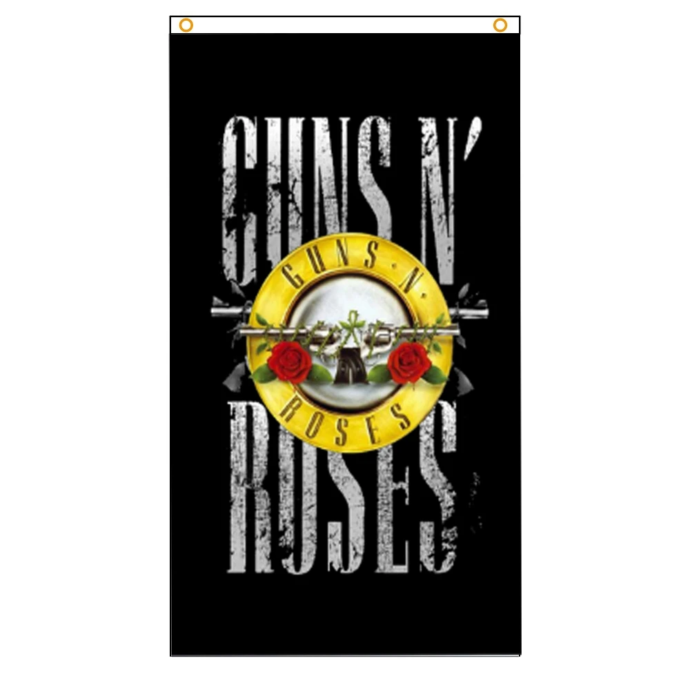 3X5 Ft American Guns N Roses Hard Rock Band Flag Polyester Printed Flags and Banners for Decor