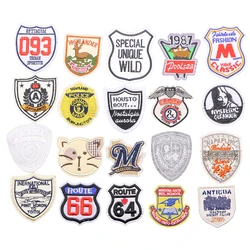 1 PCS Crown Shield Embroidery Clothing Stripe Iron Decal Backpack Badge DIY Clothing Accessories Jacket Bag Sewing Sticker