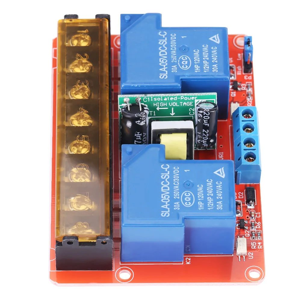 1/2pcs 2 Channel Relay Module 30A DC 5V High-low Level Trigger Control Relay Module Relay Switch Board AC 100V-250V