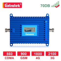 Lintratek Cellular Amplifier GSM 2g 3g 4g Signal Booster 900 2100 1800 MHZ LTE WCDMA DCS 4G Repeater Internet Voice Call AGC