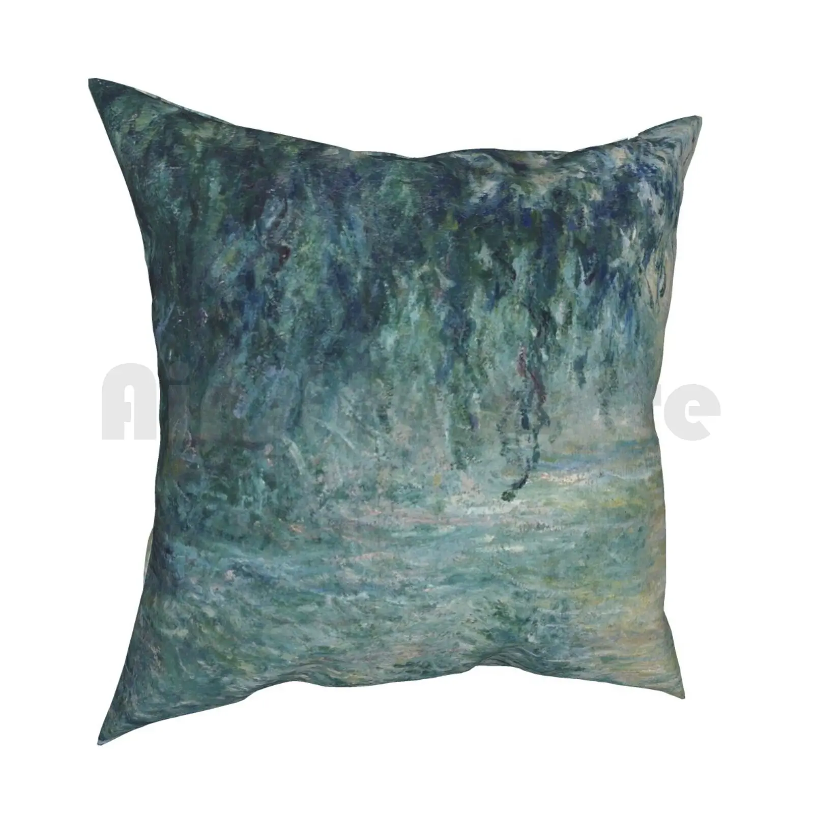 Claude-Morning On The Seine Pillow Case Printed Home Soft DIY Pillow cover Claude Seine River France Masterpiece Fine Art