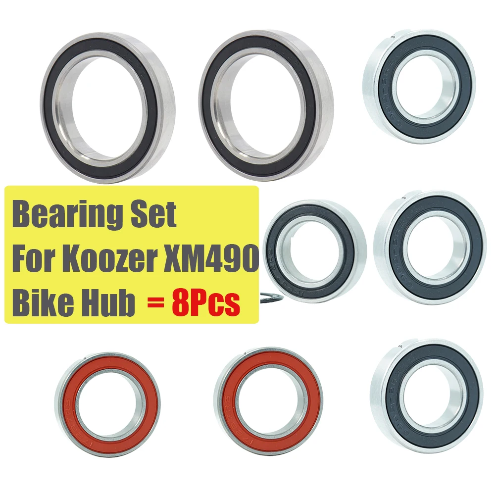 

Bearing Repair Parts For Koozer XM490 Bike Hub 8Pcs Hybrid Ceramic High Load Performance Frame dedicated Ball Bearings Set