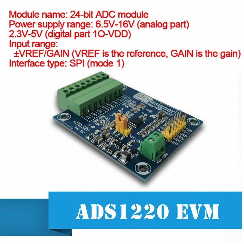 ADS1220 Module 24-bit ADC Module High-precision Analog-to-digital Conversion Module ADS1220IPWR