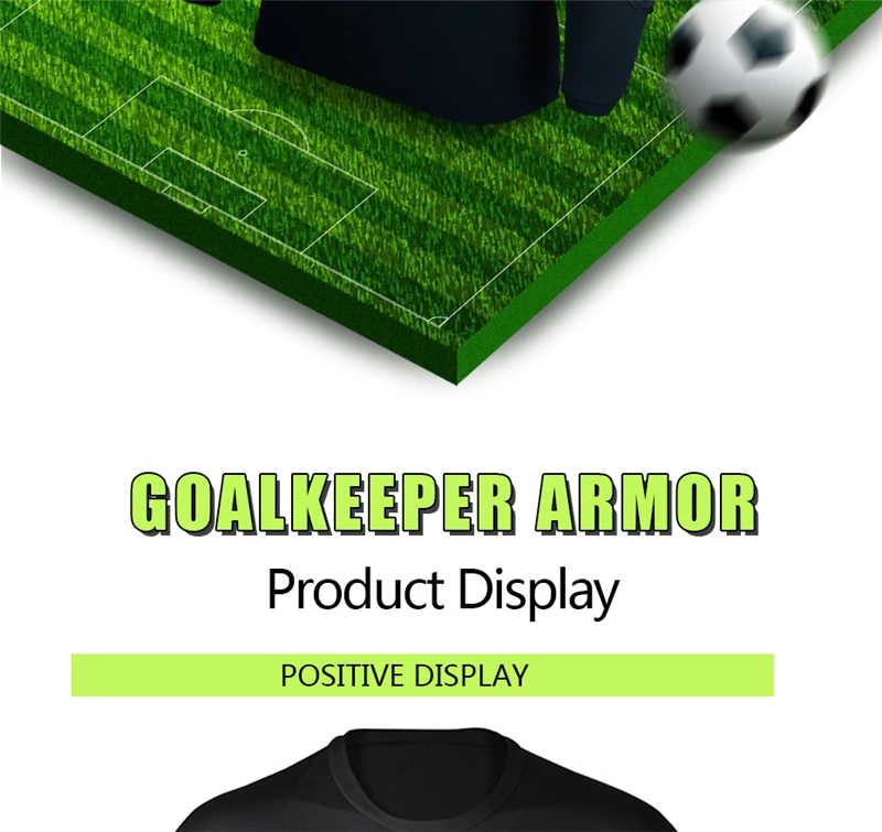 Professionelle Rugby Fußball Fußball Torwart Trikots Rüstung Uniformen Shirts Jacken verdicken EVA Schwamm Ellenbogen Brustschutz – Detail 8