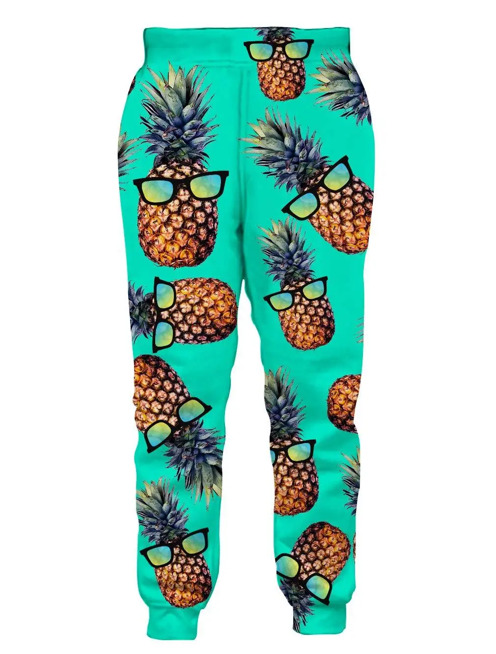 Brand Mens Jogger Pants 3D Printing  Funny Green Glasses Pineapple Trousers Streetwear Unisex Casual Sweatpants MPK13