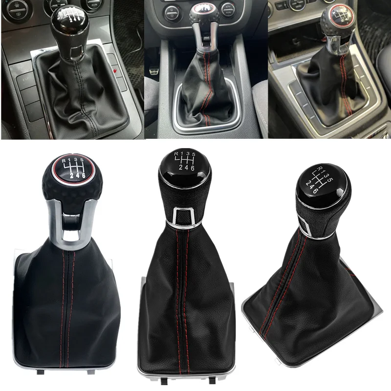 Car Styling Gear Shift Knob Gaiter Boot Cover Case Collar For VW Volkswagen Golf 7 A7 MK7 GTI GTD 2013 2014 2015 2016 2017 2018