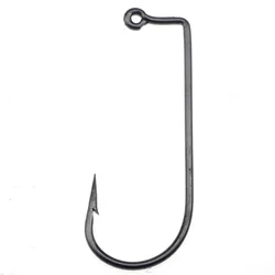 200PCS 9147 High Carbon Steel Fishhook Black 90 Degree Aberdeen Jig Fishing Barbed Hooks Size 8# To 6/0#
