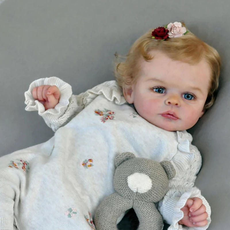 

19inch Reborn Doll Kit Qiao Lin's Lifelike Soft Touch DIY Unpainted Doll Parts Cute Birthday Christmas Gifts Reborn Doll Toy