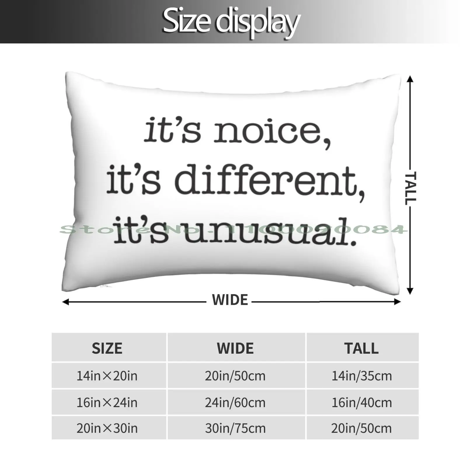 It’s Noice , It’s Different , It’s Unusual – Kath And Kim , Black Type Pillow Case 20x30 50*75 Sofa Bedroom Kath And Kim Nice