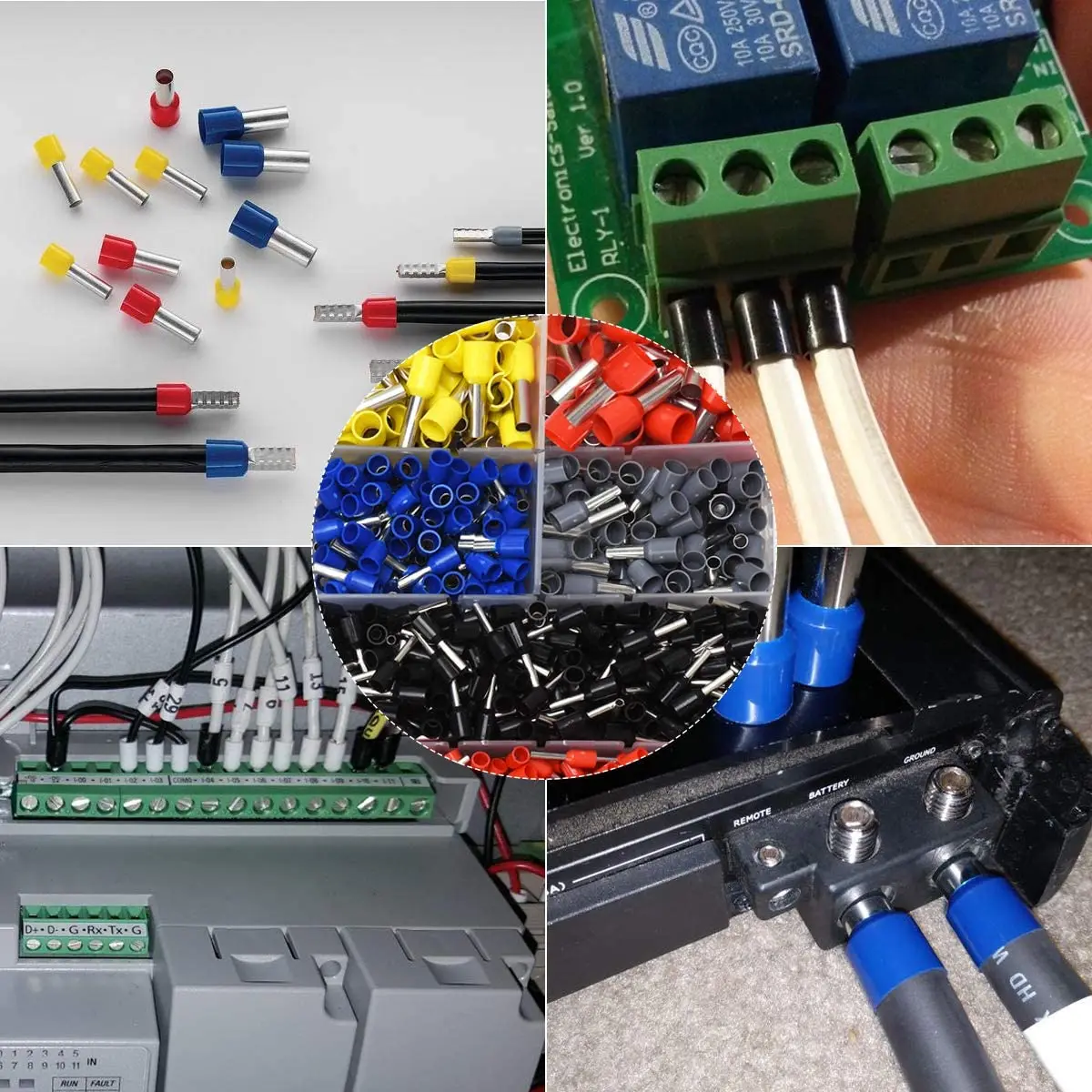 Ferrule Wire Terminal Kit Crimp Connector Set Insulated Uninsulated Cable Terminals End Ferrules HSC8 6-4A Crimping Pliers Tool