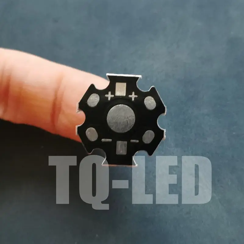 High Power 3W 1W Hexagonal Aluminum Substrate 20mm Star PCB Black Color