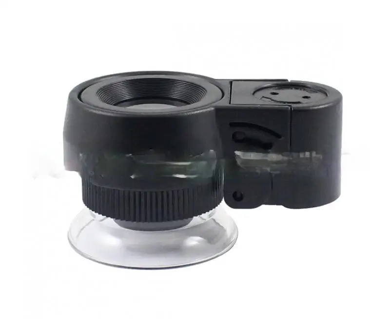 Tragbare 45 Mal mit LED Licht Geld Detektor Lampe Lupe mit Leder Fall