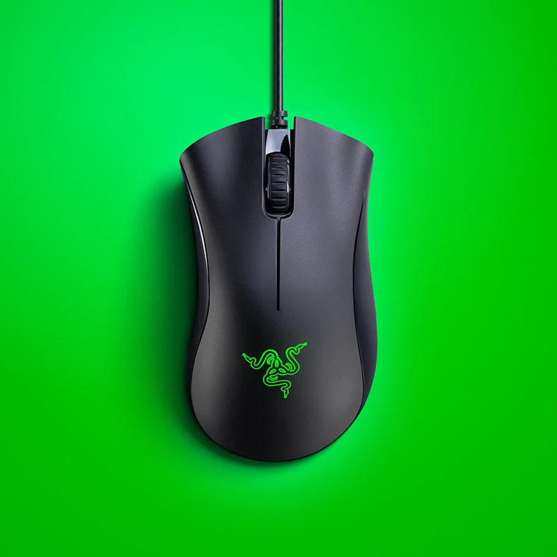 Razer-ratón DeathAdder Essential para juegos, con cable, Sensor óptico de 6400DPI, 5 botones independientes para ordenador portátil y PC