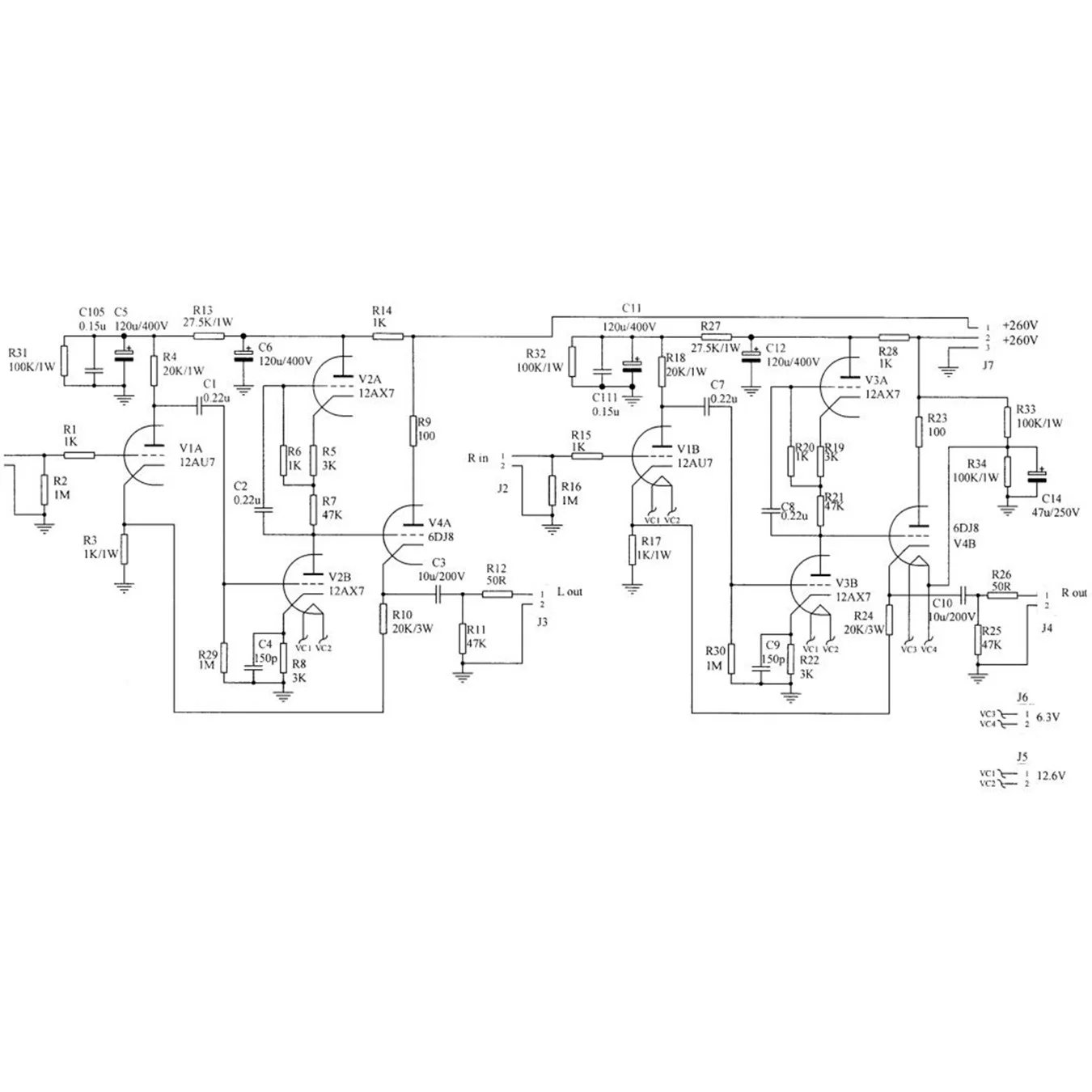 CAT SL-1 Signature LS26 HiFi 12AU7+12AX7+6922 튜브 프리앰프 보드 PCB 기반
