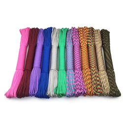 Paracord de 9 núcleos para supervivencia, cordón de paracaídas, cuerda de Camping, escalada, senderismo, tendedero, 4 tamaños, diámetro de 4mm