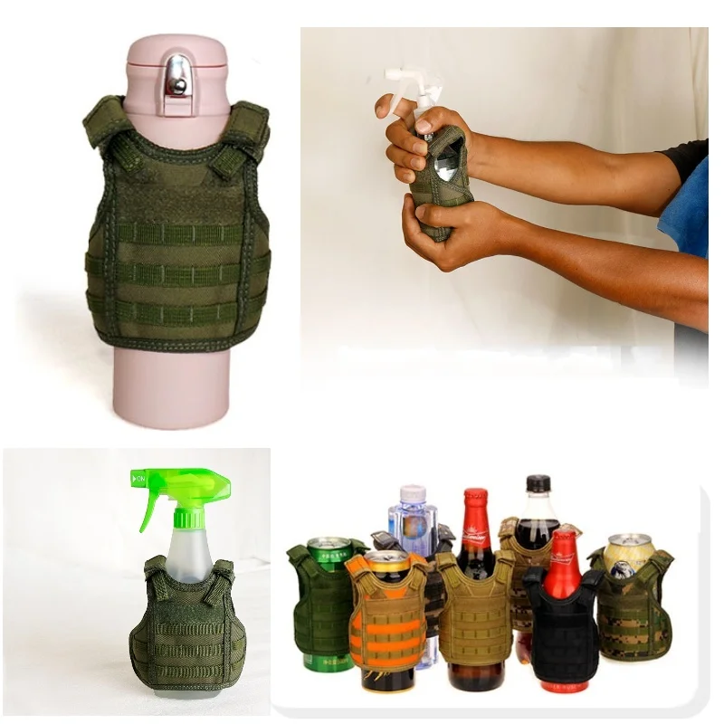 Molle Non-Slip Beer Bottle Vest, Personalized Bar Decoration, Special Gifts for Friends on Holidays, Canned Beer Mini Vest